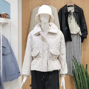 클리지 DP01 다이아퀼팅 퍼카라 숏 패딩 CO8WPD11