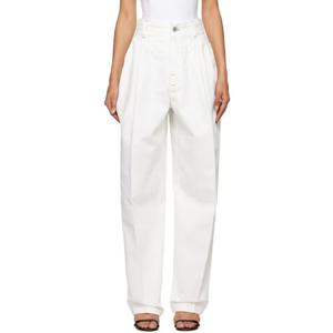 25 FW 쟈크뮈스 여성 오프 화이트 라 카사 르 드 님 커지오 데님 진 242553F087003