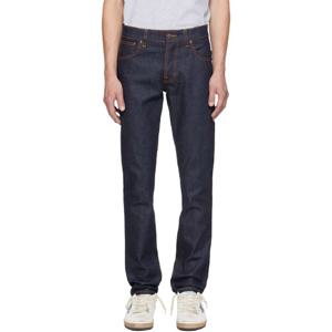 25 FW 누디진 남성 인디고 블루 그림 팀 데님 진 242078M186045