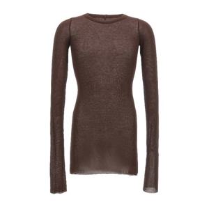 릭오웬스 리브 리브드 비스코스 실크 긴팔 티셔츠 RU01E5250RC