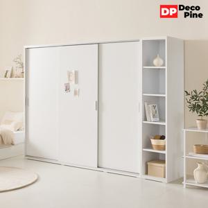 데코파인 리즈 슬라이딩장롱 X세트 옷장 오픈선반장 안방 신혼부