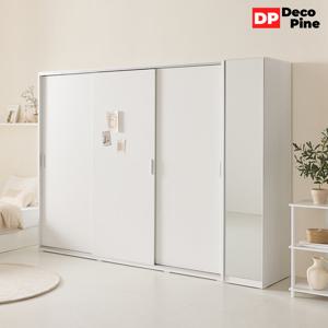 데코파인 리즈 슬라이딩장롱 Z세트 옷장 거울선반장 안방 신혼부