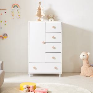 파로마 네오 루루 도어 5단 서랍 옷장 다리형 800 NES078