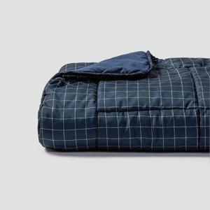 [JAJU/자주] 그리드 피치스킨 차렵이불_SS_네이비