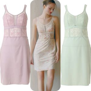 [비너스]페미니한무드의 H라인 풀슬립 원피스 가운 잠옷 VFS0995