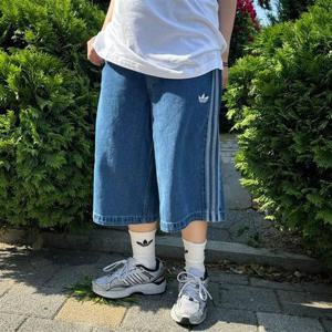 아디다스 공용 데님 파이어버드 쇼츠 청반바지 JC6235