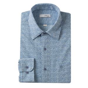 [에스티듀퐁(셔츠)]폴리서커 체크 남방 일반핏 긴팔 와이셔츠 (SE5SM11LS120SNY)