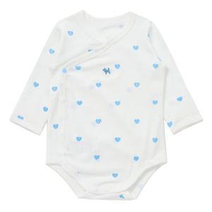 블루독베이비 10 25FW가을신상 (BL) 하트뱀부배내바디슈트 (45A70040030)