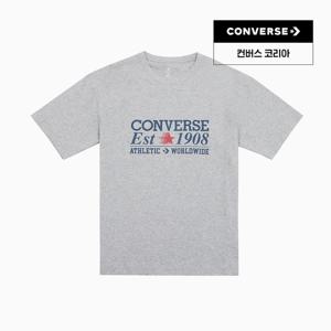 [컨버스공식] 피치드 코튼 저지 루즈 티셔츠 미드 그레이 멜란지 MCH687-GHG
