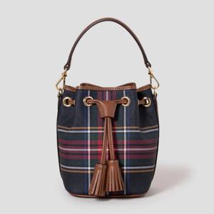 [빈폴] RBP 클래식 체크 복조리 백 - 네이비 BE59D3M05R