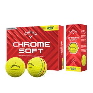 [10더즌] 크롬소프트 트리플트랙 3피스 골프공 12구 옐로우