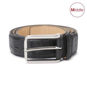 [금강제화(여성)][금강]오르바 남성 악어 숏벨트 SHOBE0301 블랙