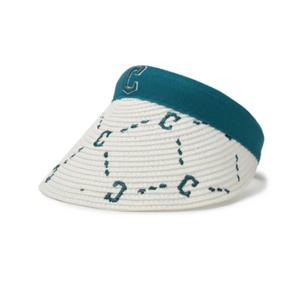 MLB 키즈 모노그램 직자수 라피아 썬캡 A5 7ASCMD143 45GND