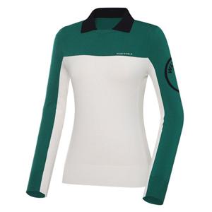 [와이드앵글] WWU23K14W3 CO 컬러 블록 폴로 스웨터