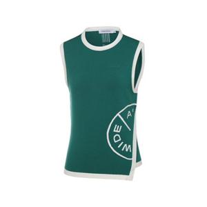 [와이드앵글] WWU23K12G3  CO 심볼 원포인트 스웨터 베스트