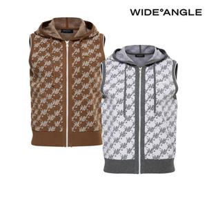 [와이드앵글] WWU25K71 여성 CO 변형 패턴 후드 풀집 베스트