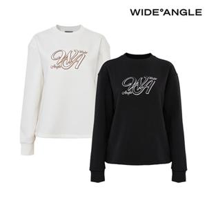 [와이드앵글] WWU25272 여성 CO 루즈핏 원포인트 스웨트셔츠