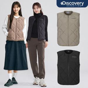 디스커버리 25FW 신상 여성 디하스 튜브 다운 패딩베스트 조끼/경량/다이아몬드퀼팅/U넥/무봉제/레귤러핏/스탠다드 DWDV74056