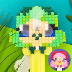 디폼블럭 숲속의 요정 손선풍기-풀잎요정