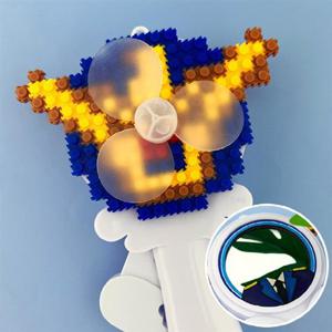 디폼블럭 직업시리즈 거울 손선풍기 만들기 - 경찰관