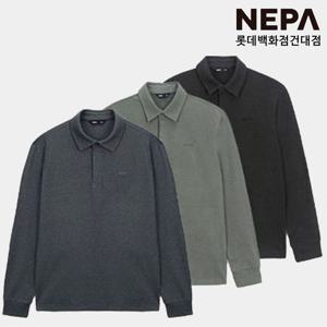 네파 [택가 109,000원] 남성 가을 겨울 캐주얼 기모 긴팔 리사이클 폴로티셔츠 카라티셔츠 7K75269