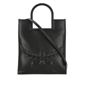 24SS Mcm 블랙 nappa 레더 미디움 Aren 폴드 shopping 백 MWA03BK