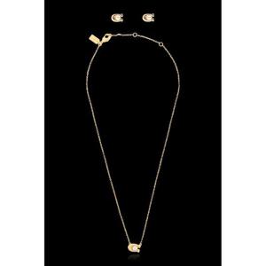 25FW COACH 셋  earrings and 목걸이 37473741GLD107