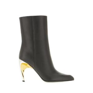 24FW 알렉산더 맥퀸 블랙 레더 부츠 780676WIEG41399