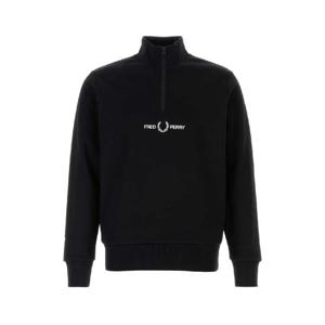 24FW 프레드페리 블랙 polyester blend 스웨트 셔츠 M6548843