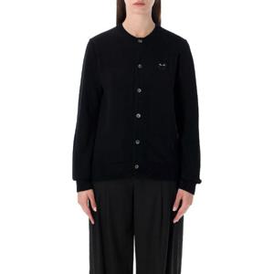 25FW 꼼데가르송 가디건 ROUND COLLAR CRYSTAL 하트 BLAC AXN8050511