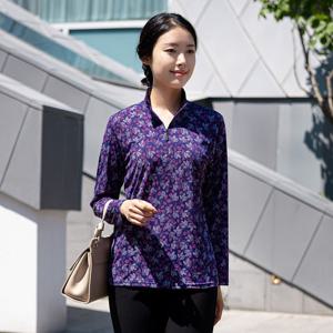 [모슬린]엄마옷 차이나카라 긴팔티셔츠 515FGH410 마담/중년여성