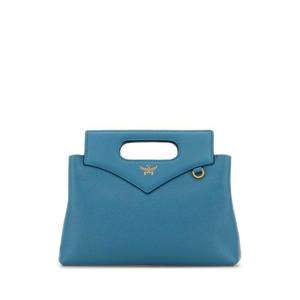 24FW Mcm Turquoise 레더 미니 소프트 다이아몬드 핸드백 MWREAAK02E4