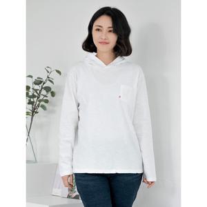 [모슬린]엄마옷 슬라브 면 후드 긴팔 티셔츠 YKF515105 중년여성