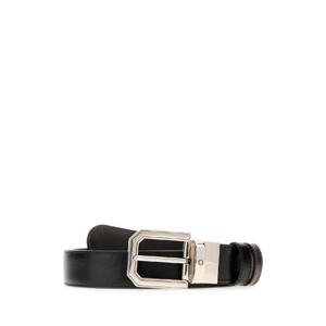 25FW MONTBLANC 블랙 레더 reversible 벨트 111092000