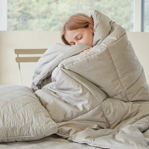 [SS+SS 세탁망] 라뽐므 순면60수 호주산 양모100%이불 슈퍼싱글2장+세탁망