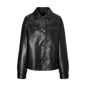 질스튜어트 뉴욕 여성 25SS 블랙 단색 양가죽 점퍼 WJJU5A400BK