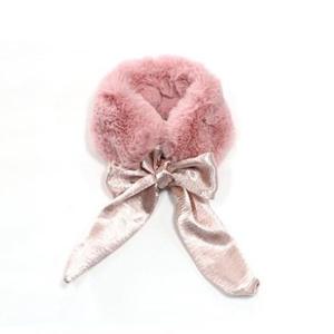 인디핑크 토끼털스카프 털목도리 머플러 워머 넥워머