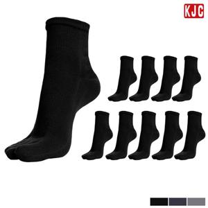 KJC 남자 국산 단목 무지 항균 정장 발가락양말 10켤레 묶음