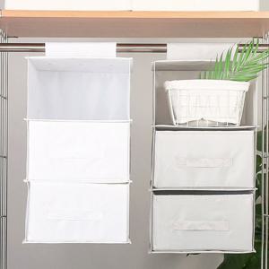 걸이식 패브릭 옷 속옷 수납 다용도 정리함 박스 3단
