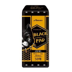[기타브랜드]아몬스 강아지 토일렛 블랙패드 화장실 소형 50매
