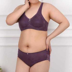 [쏘로사떼]쟈가드꽃무늬 노와이어 몰드 런닝형 B컵 브라팬티세트