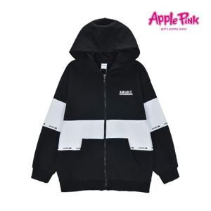 [애플핑크][애플핑크] 배색 박시 후드집업 (APF9Q102GS)