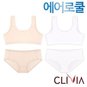 [크리비아]주니어1단계 에어로쿨 브라팬티2종(CLB6063)75AA-85AA