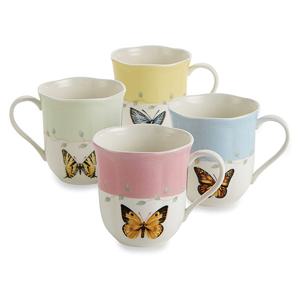 레녹스 버터플라이메도우 파스텔 머그 4p
