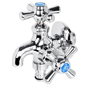 SP십자두갈래꼭지 세탁기 수도꼭지 양갈래 세탁실 밸브교체