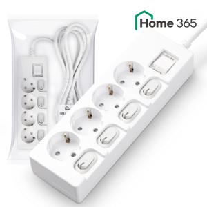 홈365 국산 개별스위치 4구 멀티탭 3m