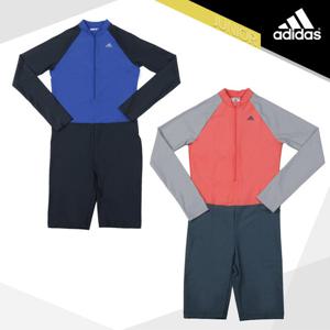 아디다스 Jr 롱슬리브 래쉬가드 레그 수트(수영복)