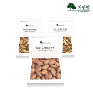 자연맘 구운아몬드 1kg + 깐 호두 1kg