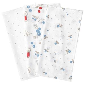 이케아 뢰드하케 핸드타올 도트 블루베리 패턴 30x30cm 면