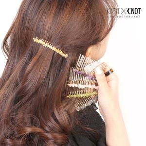 [KNOTXKNOT] 천연 진주 원석 핸드메이드 빗핀 실핀 택 1
